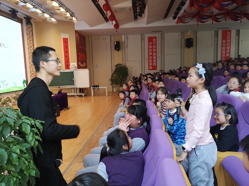 2019年4月15日 “绿之翼”环保协会 进小学活动 互动环节
